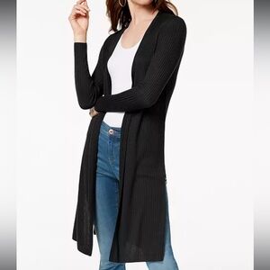 Long black cardigan
